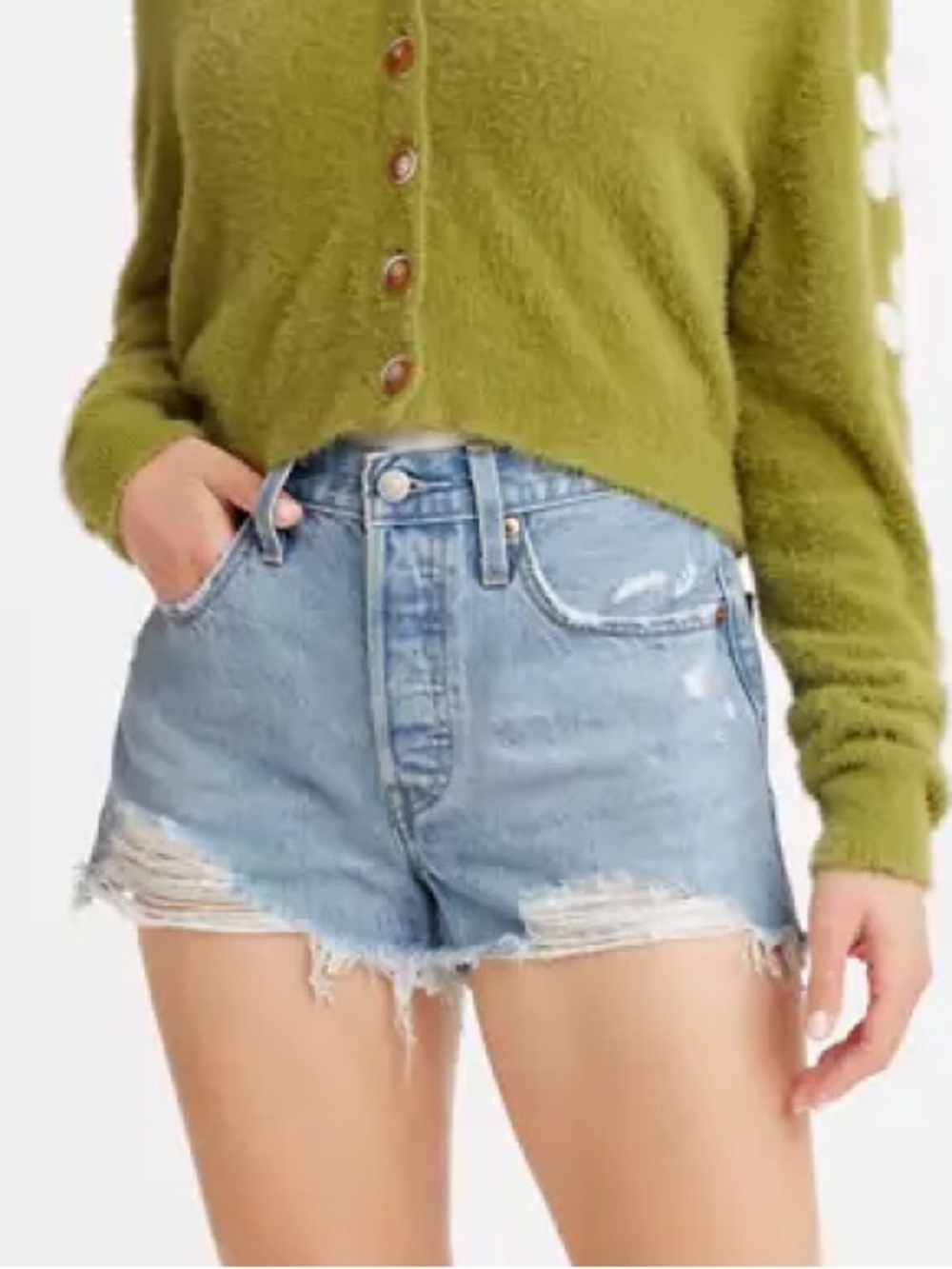 501® Original Fit High Rise Women's Shorts light wash 28